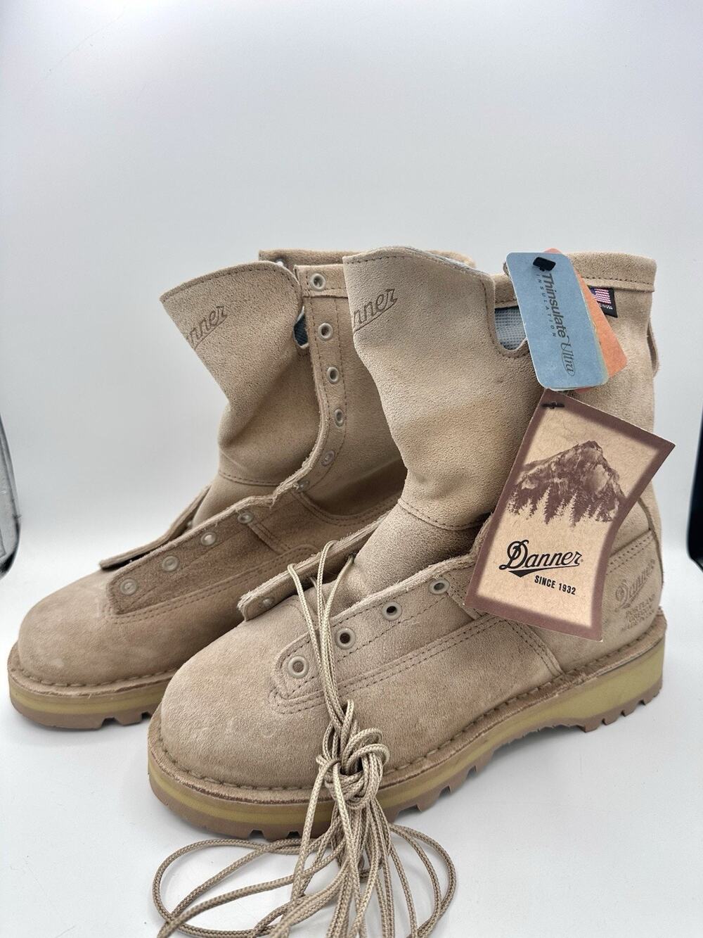 NEW Danner 8" Acadia 600g GTX Desert Tan Military Boots 26030 - Mens 8.5 D - USA